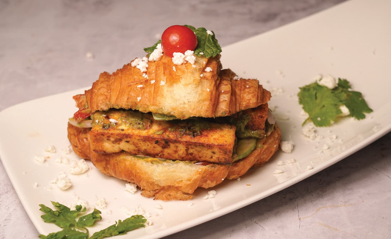 Paneer Malai Tikka Croissant