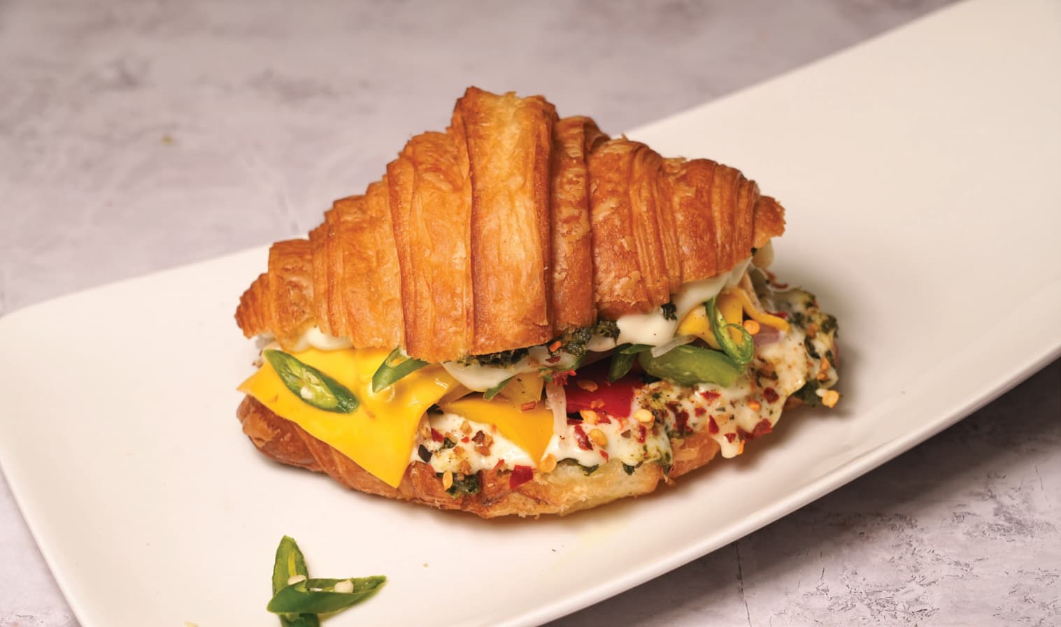 Tri-Cheese Chilli Croissant